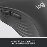 Logitech Signature M650 L, Ratón grafito, mano derecha, Óptico, Bluetooth, 4000 DPI, Grafito