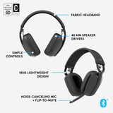 Logitech Zone Vibe 100, Auriculares con micrófono negro