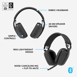 Logitech Zone Vibe 100, Auriculares con micrófono negro