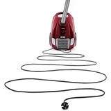 Princess 333001 Aspirador Power DeLuxe, Aspiradora de suelo rojo, 700 W, Aspiradora cilíndrica, Secar, Bolsa para el polvo, 3 L, HEPA