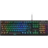 Sharkoon SKILLER SGK30 teclado USB QWERTZ Alemán Negro, Teclado para gaming negro, Completo (100%), USB, Interruptor mecánico, QWERTZ, LED RGB, Negro