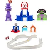 Spin Master True Metal Total City Rescue Set, Pistas de carreras Circuito de la película de PAW Patrol, con un exclusivo vehículo de Marshall incluido