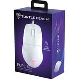 Turtle Beach Pure Sel - Ratón de Juego RGB ergonómico Ultraligero, Sensor óptico de 8000 dpi, interruptores mecánicos, Sistema de pretensado, deslizamientos de PTFE Puro, iluminación RGB - Blanco, Ratones para gaming blanco, Sensor óptico de 8000 dpi, interruptores mecánicos, Sistema de pretensado, deslizamientos de PTFE Puro, iluminación RGB - Blanco, mano derecha, Óptico, USB tipo A, 8000 DPI, Blanco