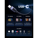 UGREEN 45068 cable USB 2 m USB C 0,48 Gbit/s 240 W Negro, Gris negro/Gris, 2 m, USB C, USB C, 0,48 Gbit/s, Negro, Gris