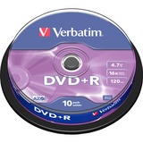 Verbatim DVD+R Matt Silver 4,7 GB 10 pieza(s), DVDs vírgenes DVD+R, 120 mm, Eje, 10 pieza(s), 4,7 GB