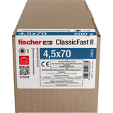 fischer Tornillo para tableros de partículas ClassicFast II 4,5x70 cabeza avellanada TX 