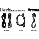iiyama LH5560UHS-B2AG pantalla de señalización Pizarra de caballete digital 138,7 cm (54.6") LED Wifi 500 cd / m² 4K Ultra HD Negro Procesador incorporado Android 11 24/7, Pantalla de gran formato negro (mate), Pizarra de caballete digital, 138,7 cm (54.6"), LED, 3840 x 2160 Pixeles, Wifi, 24/7