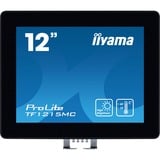 iiyama TF1215MC-B1 pantalla para PC 30,7 cm (12.1") 1024 x 768 Pixeles LCD Pantalla táctil Negro, Monitor LED negro, 30,7 cm (12.1"), 1024 x 768 Pixeles, LCD, 25 ms, Negro