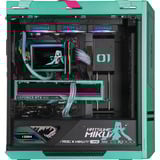 ALTERNATE Gaming-PC Hatsune Miku Edición Especial • RTX 5080 • AMD Ryzen™ 7 9800X3D • 64 GB RAM turquesa/Rosa neón