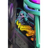 ALTERNATE Gaming-PC Hatsune Miku Edición Especial • RTX 5080 • AMD Ryzen™ 7 9800X3D • 64 GB RAM turquesa/Rosa neón