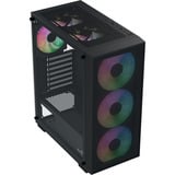 Aerocool B509A Flow-G-BK-v1, con fuente de alimentación Aero 650, Cajas de torre negro