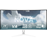 Arozzi Nova 34T2K165, Monitor de gaming blanco