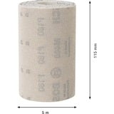 Bosch Expert Rollo de malla de lija M480, Hoja de lija Rollo abrasivo, Grano medio, P180, Trabajo de acabado, Eliminación de pintura, Madera, Beige