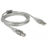 DeLOCK 83894 cable USB 2 m USB 2.0 USB A USB B Transparente transparente, 2 m, USB A, USB B, USB 2.0, Macho/Macho, Transparente