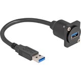 DeLOCK Cable USB 3.2 Gen 1 tipo D, conector USB-A macho > conector USB-A hembra negro