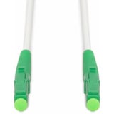Digitus Cable de parche de fibra óptica simplex, reforzado con acero, monomodo, LC/APC > LC/APC blanco