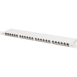 Digitus Panel de parcheo de alta densidad CAT 6A, clase EA, 24 puertos, Patch Panel gris