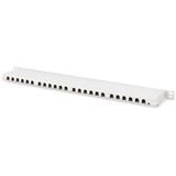 Digitus Panel de parcheo de alta densidad CAT 6A, clase EA, 24 puertos, Patch Panel gris