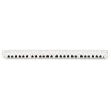 Digitus Panel de parcheo de alta densidad CAT 6A, clase EA, 24 puertos, Patch Panel gris