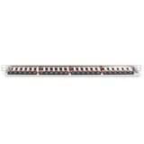 Digitus Panel de parcheo de alta densidad CAT 6A, clase EA, 24 puertos, Patch Panel gris