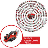EINHELL Cepillo inalámbrico Power X-Change TE-PL 18/82 Li-Solo, 18Volt, Cepillo eléctrico rojo/Negro
