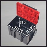 EINHELL Maletín de sistema E-Case L, Caja de herramientas negro/Rojo oscuro