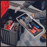 Einhell E-Case L, 4540014, Caja de herramientas negro/Rojo oscuro