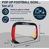 HUDORA Set de 2 porterías de fútbol Pop Up 