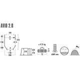 High Peak Busvorzelt Avio 2.0, Tienda de campaña gris/cal