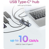 ICY BOX 61171, Hub USB antracita