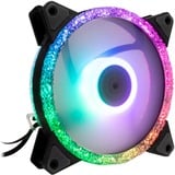 Inter-Tech RS-071 RGB Carcasa del ordenador Ventilador 12 cm Negro, Blanco negro, Ventilador, 12 cm, 1200 RPM, 22 dB, 59,81 m³/h, Negro, Blanco