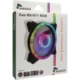 Inter-Tech RS-071 RGB Carcasa del ordenador Ventilador 12 cm Negro, Blanco negro, Ventilador, 12 cm, 1200 RPM, 22 dB, 59,81 m³/h, Negro, Blanco