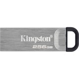 Kingston DataTraveler Kyson unidad flash USB 256 GB USB tipo A 3.2 Gen 1 (3.1 Gen 1) Plata, Lápiz USB plateado, 256 GB, USB tipo A, 3.2 Gen 1 (3.1 Gen 1), 200 MB/s, Sin tapa, Plata