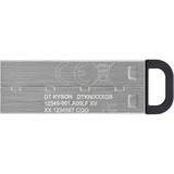 Kingston DataTraveler Kyson unidad flash USB 256 GB USB tipo A 3.2 Gen 1 (3.1 Gen 1) Plata, Lápiz USB plateado, 256 GB, USB tipo A, 3.2 Gen 1 (3.1 Gen 1), 200 MB/s, Sin tapa, Plata