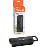 Peach PS400-00 triturador de papel Corte en tiras 72 dB 22 cm Negro, Plata, Destructora de documentos gris/Negro, Corte en tiras, 22 cm, 7 mm, 72 dB, 6 hojas, P-1