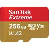 SanDisk Extreme 256 GB MicroSDXC UHS-I Clase 3, Tarjeta de memoria 256 GB, MicroSDXC, Clase 3, UHS-I, 160 MB/s, 90 MB/s