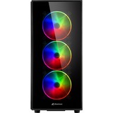 Sharkoon TG5 Pro RGB Midi Tower Negro, Cajas de torre negro, Midi Tower, PC, Negro, ATX, micro ATX, Mini-ITX, Acero, Vidrio templado, Juego