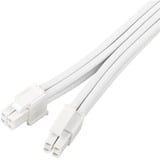 SilverStone Cable de extensión de fuente de alimentación SST-PP07E-EPS8W-V2, EPS 12V 8 pines (4+4), Cable alargador blanco