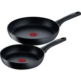Tefal Set de sartenes Black Stone, 2 piezas, Juego de sartenes negro