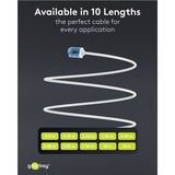 goobay Cable de parche ultraflexible Cat.6a slim, U/UTP blanco