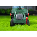 Bosch Cortacésped a batería Rotak18V-34, 18 voltios + kit de inicio + enchufe de mulching verde/Negro