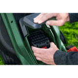 Bosch Cortacésped a batería Rotak18V-34, 18 voltios + kit de inicio + enchufe de mulching verde/Negro