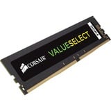 Corsair Value Select 8GB PC4-17000 módulo de memoria 1 x 8 GB DDR4 2133 MHz, Memoria RAM negro, 8 GB, 1 x 8 GB, DDR4, 2133 MHz, 288-pin DIMM