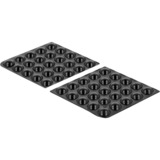 DeLOCK 18309 deslizador de fieltro para muebles 50 pieza(s) Alrededor, Soporte negro, Negro, Elastómero termoplástico (TPE), Alrededor, 1 cm, 3 mm, 50 pieza(s)