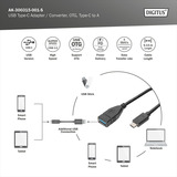 Digitus Adaptador USB Tipo-C negro