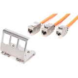 Digitus Adaptador para riel DIN para 3 módulos Keystone acero fino