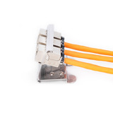 Digitus Adaptador para riel DIN para 3 módulos Keystone acero fino