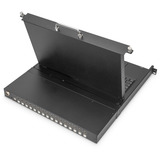Digitus Consola KVM LCD HD modular con TFT de 17" y 16 puertos HDMI, Switch KVM negro