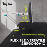 Digitus DA-90470, Soporte de monitor blanco