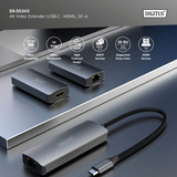 Digitus DS-55343, Alargador de HDMI negro
